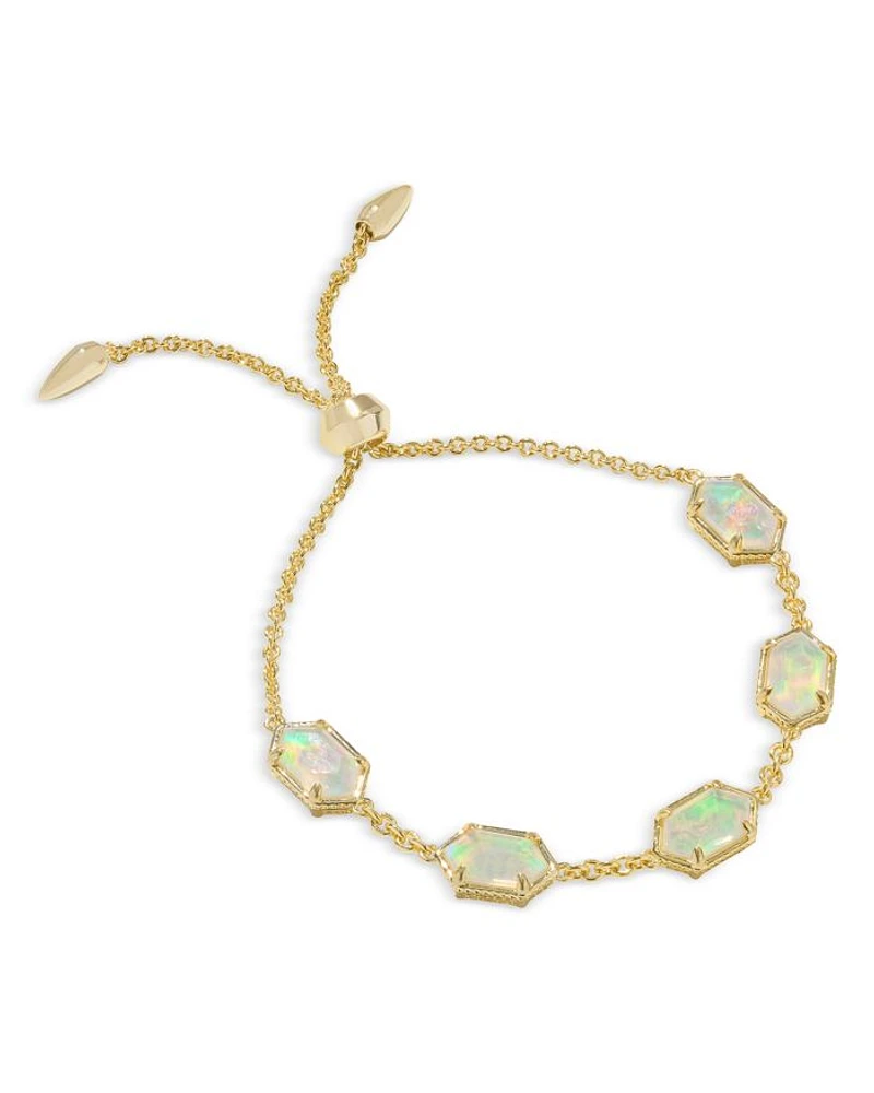 Hallie Mother Of Pearl Slider Bracelet