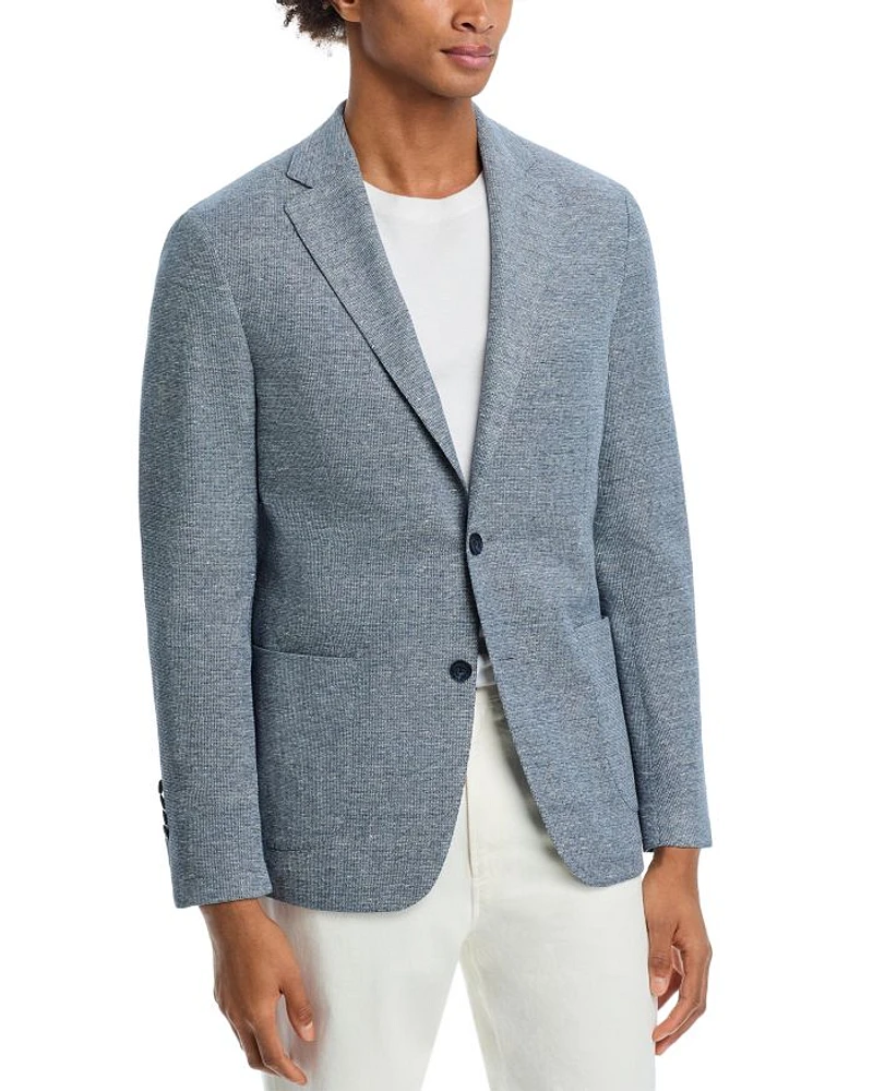Cotton & Linen Jersey Knit Slim Fit Casual Sport Coat