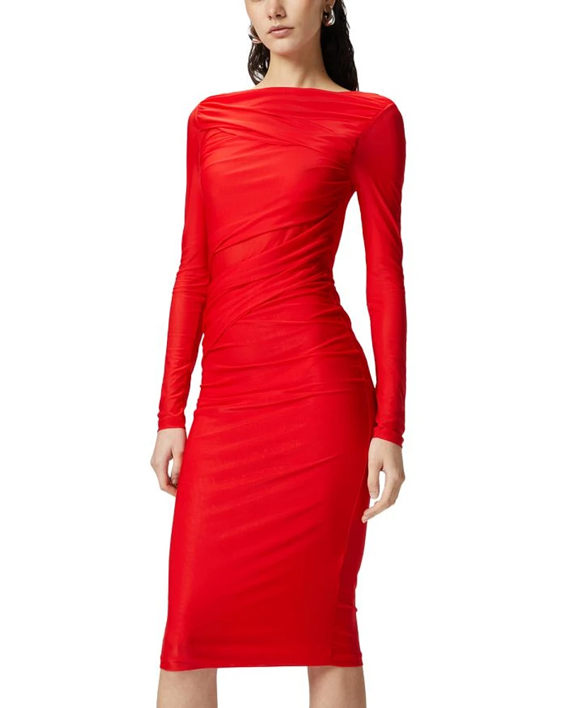 Long Sleeve Pencil Midi Dress