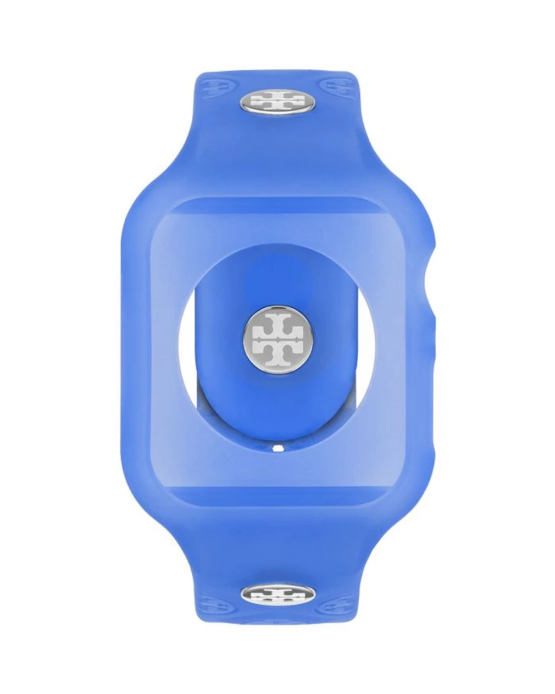 T Monogram Blue Silicone Band for Apple Watch, 41mm