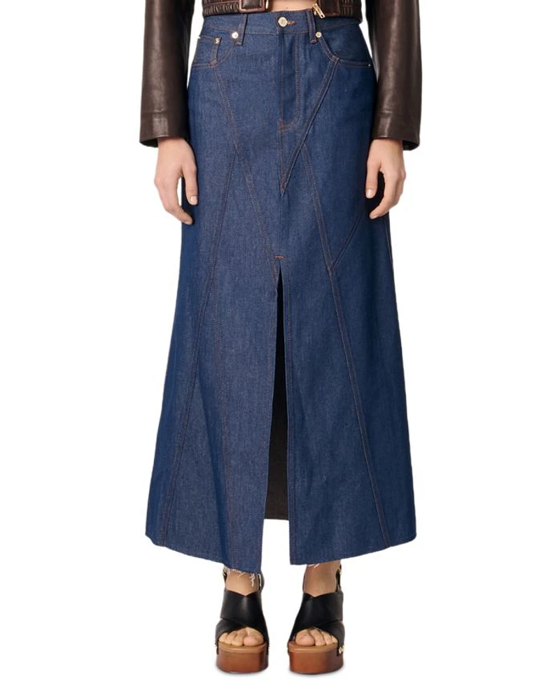 Long Denim Skirt