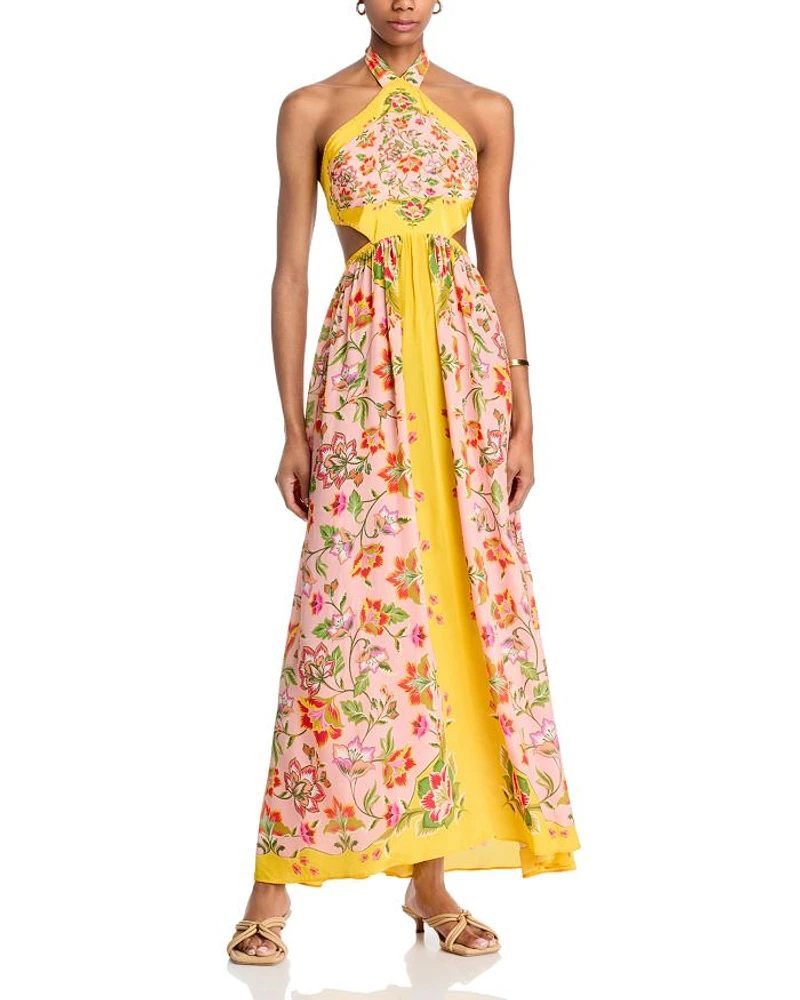 Beauty Scarf Maxi Halter Dress - Exclusive