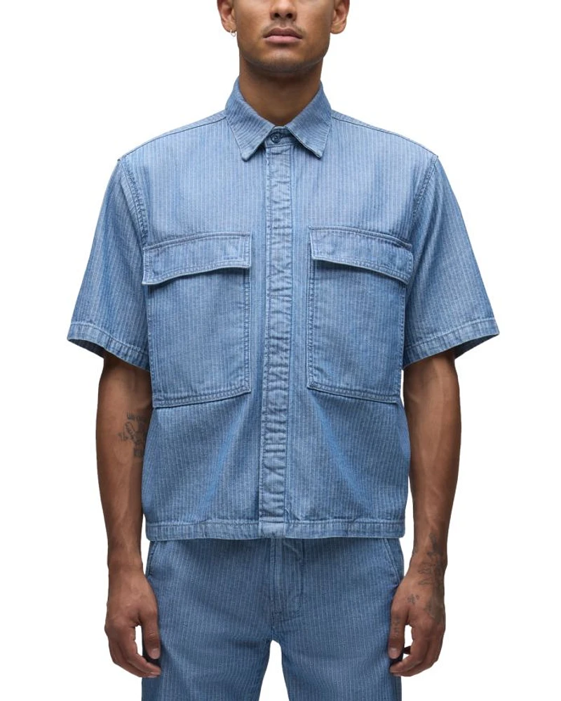 Short Sleeve Button Front Shirt