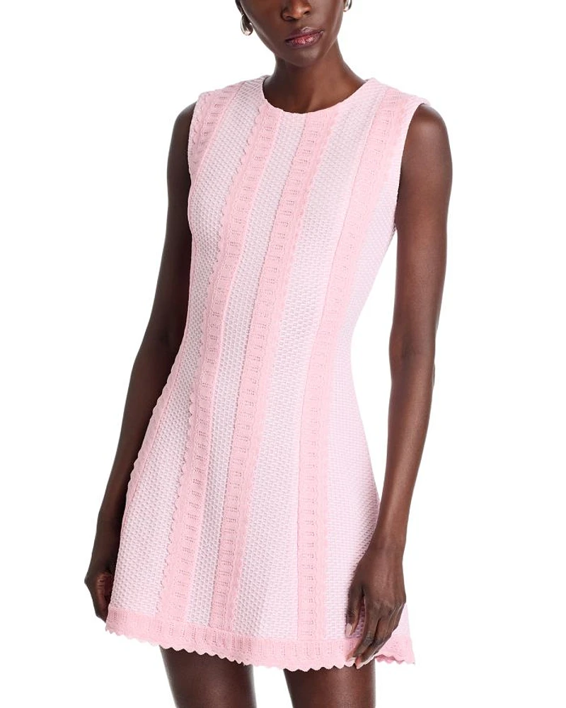 Scalloped Trim Mini Dress