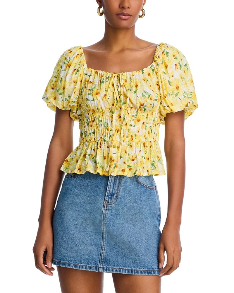Cinched Puff Sleeve Top - Exclusive