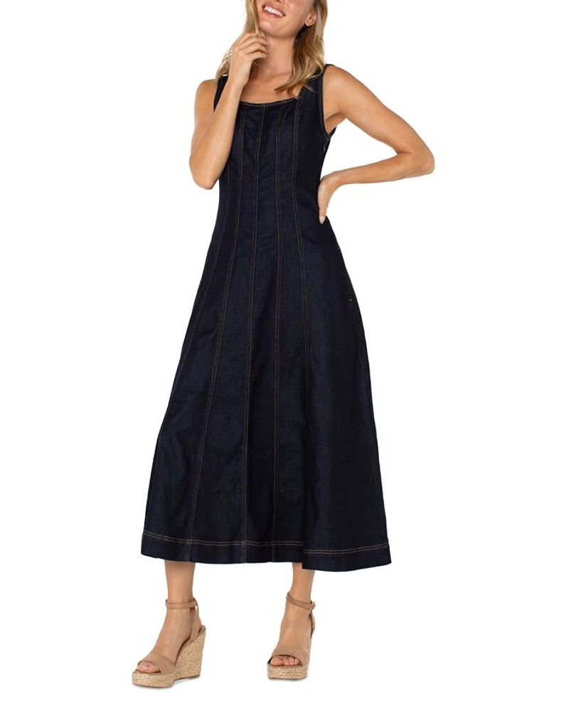 Smocked Back Midi Dress