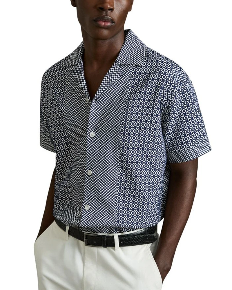 Geo Jacquard Camp Shirt