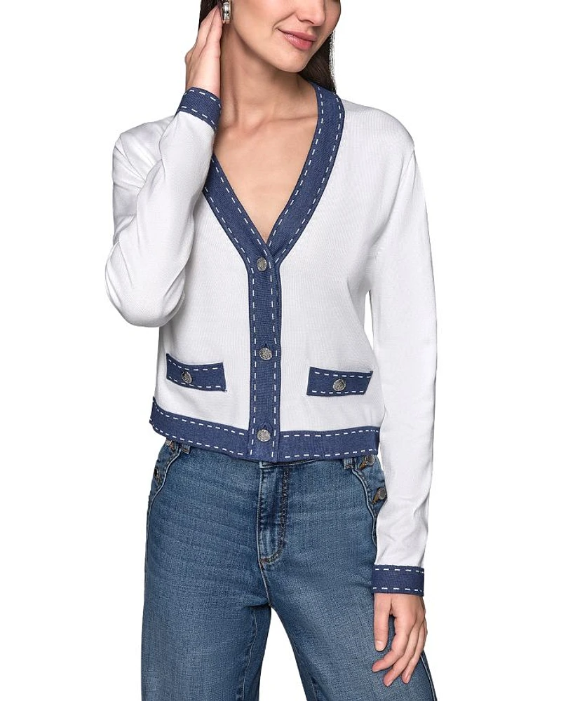 Knit V Neck Cardigan