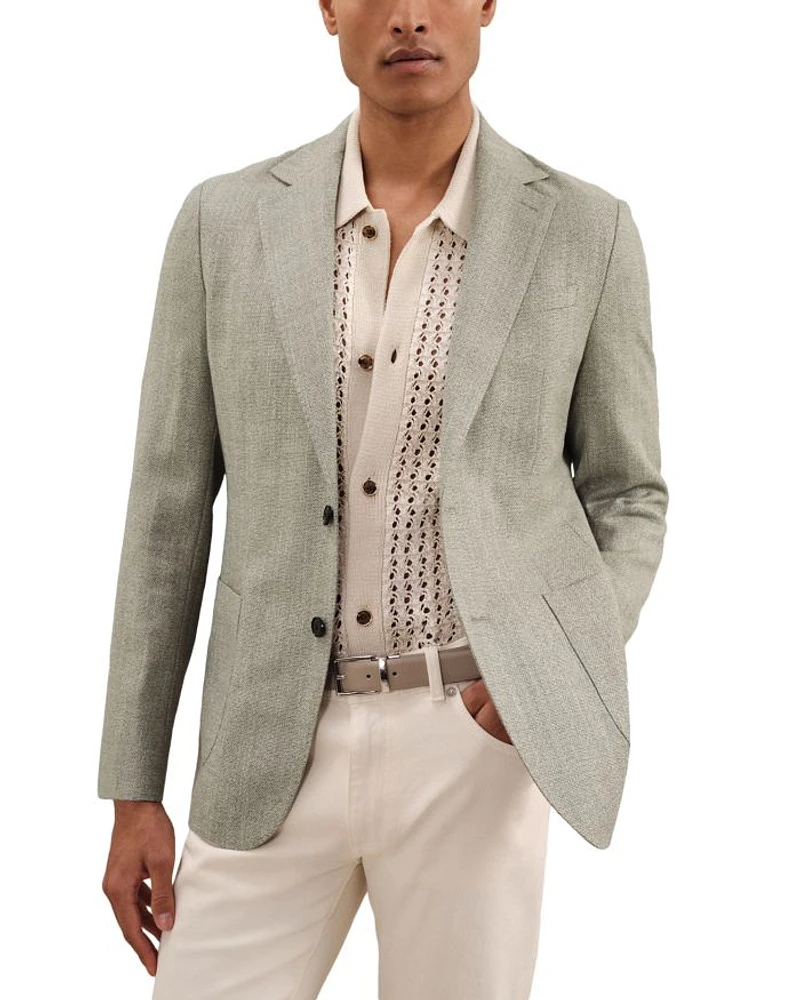 Stack Slim Fit Textured Blazer