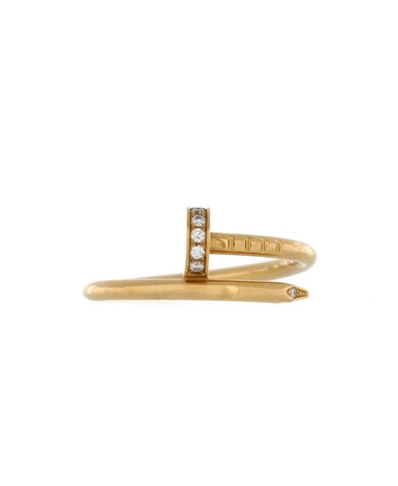 Small Juste un Clou Ring 18K Gold and Diamonds
