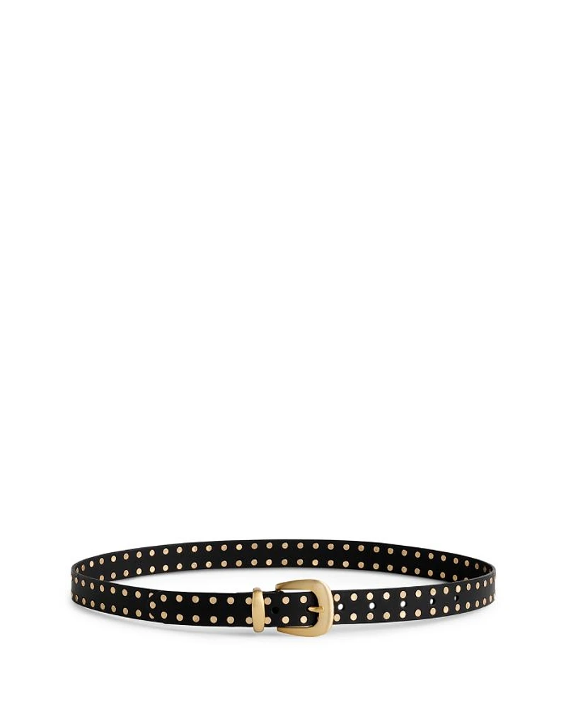Flat Studded Western Belt