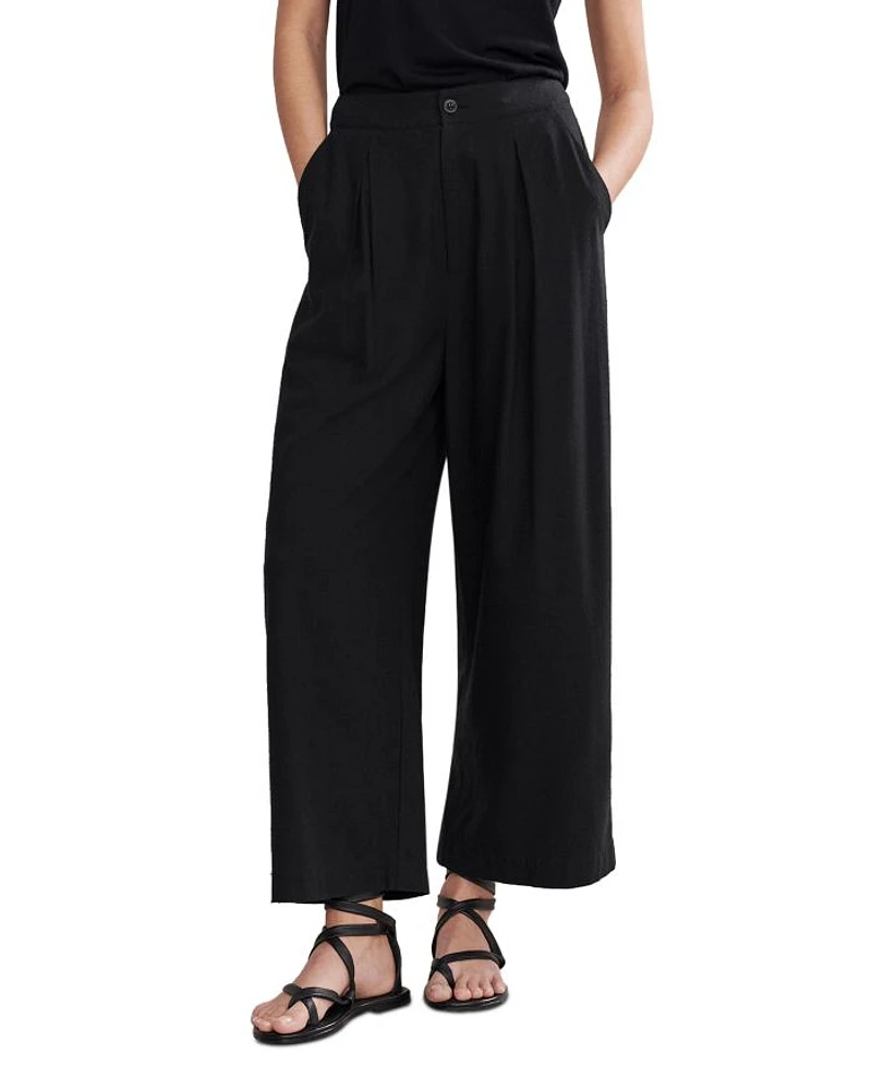 Silk Wide Leg Trousers