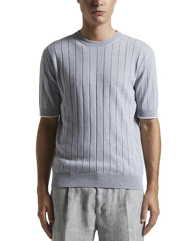 Short Sleeve Textured Sweater