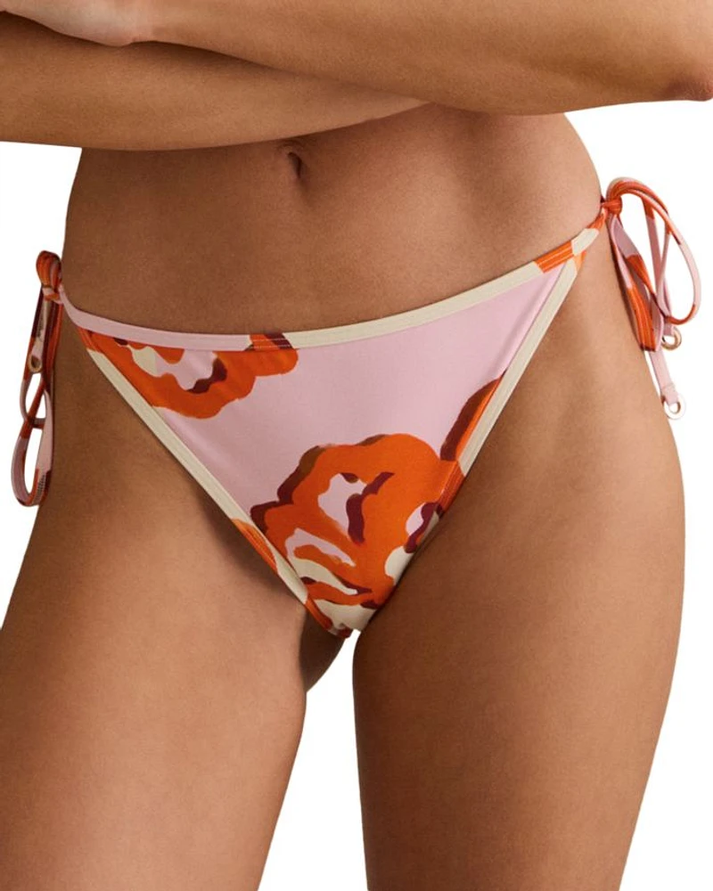 Leaf Print Side Tie Bottom
