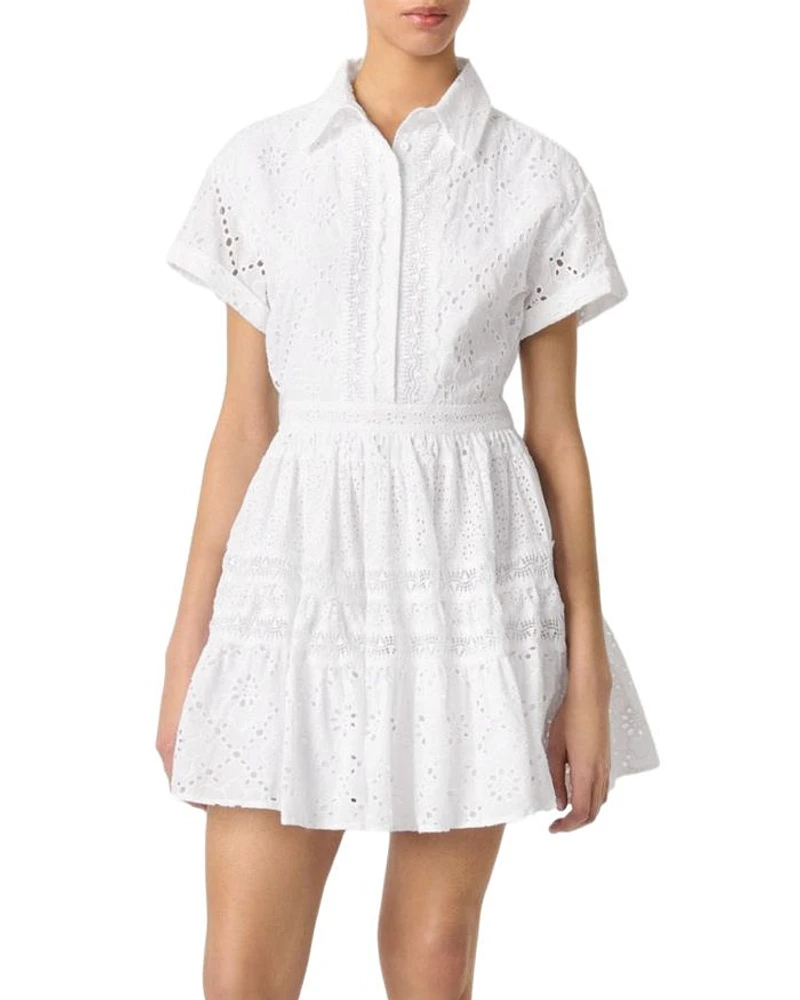 Embroidered Babydoll Dress