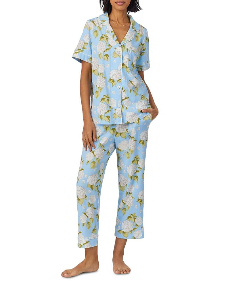 Short Sleeve Cropped Pajama Set