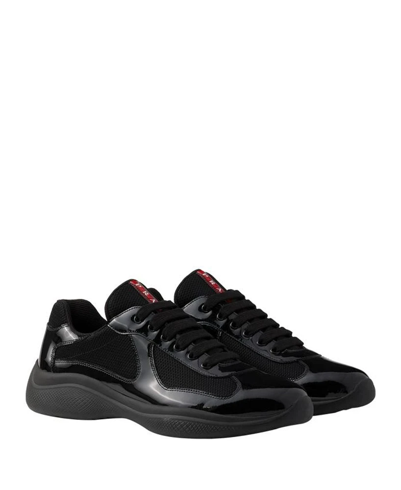 Men's Patent Leather and Technical Fabric America's Cup Sneakers