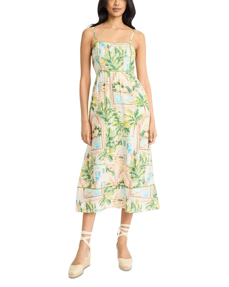 Midi Dress with Piping