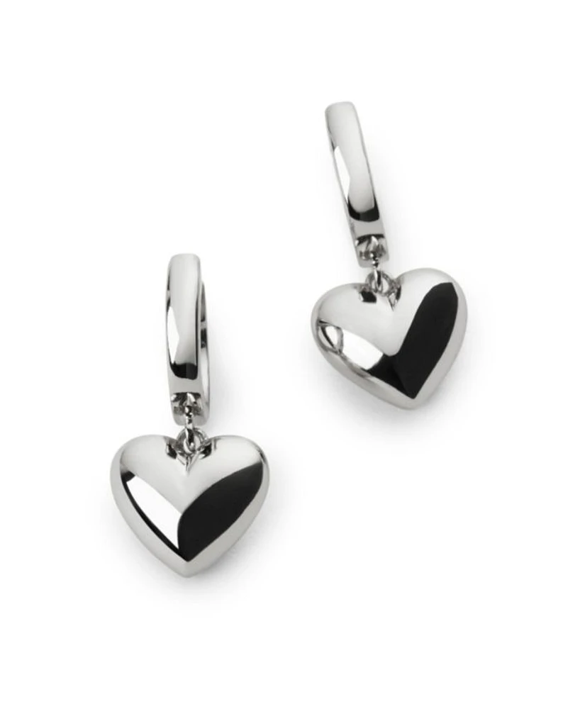 Jessica Puffed Heart Hoops