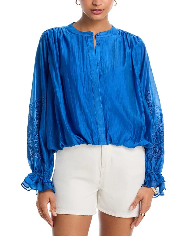 Eyelet Sleeve Top - Exclusive