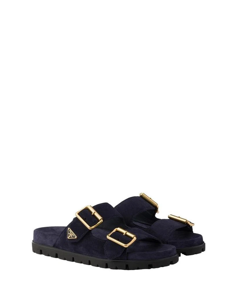 Women's Suede Strap Slides