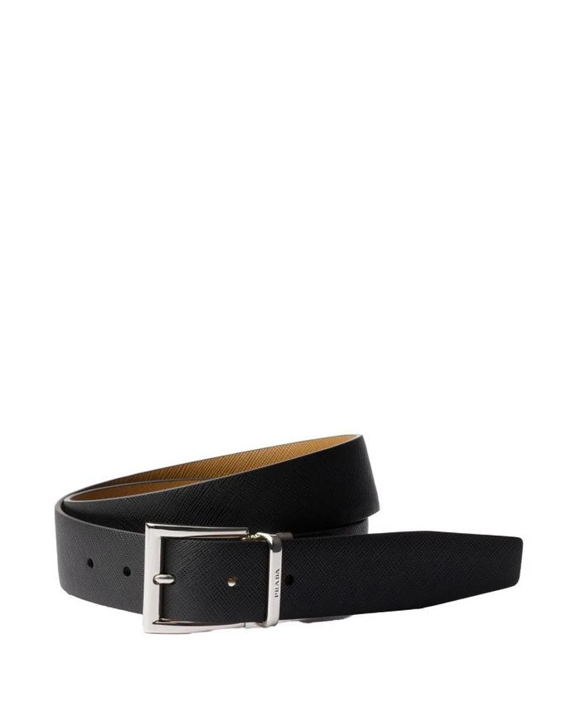 Saffiano Leather Reversible Belt
