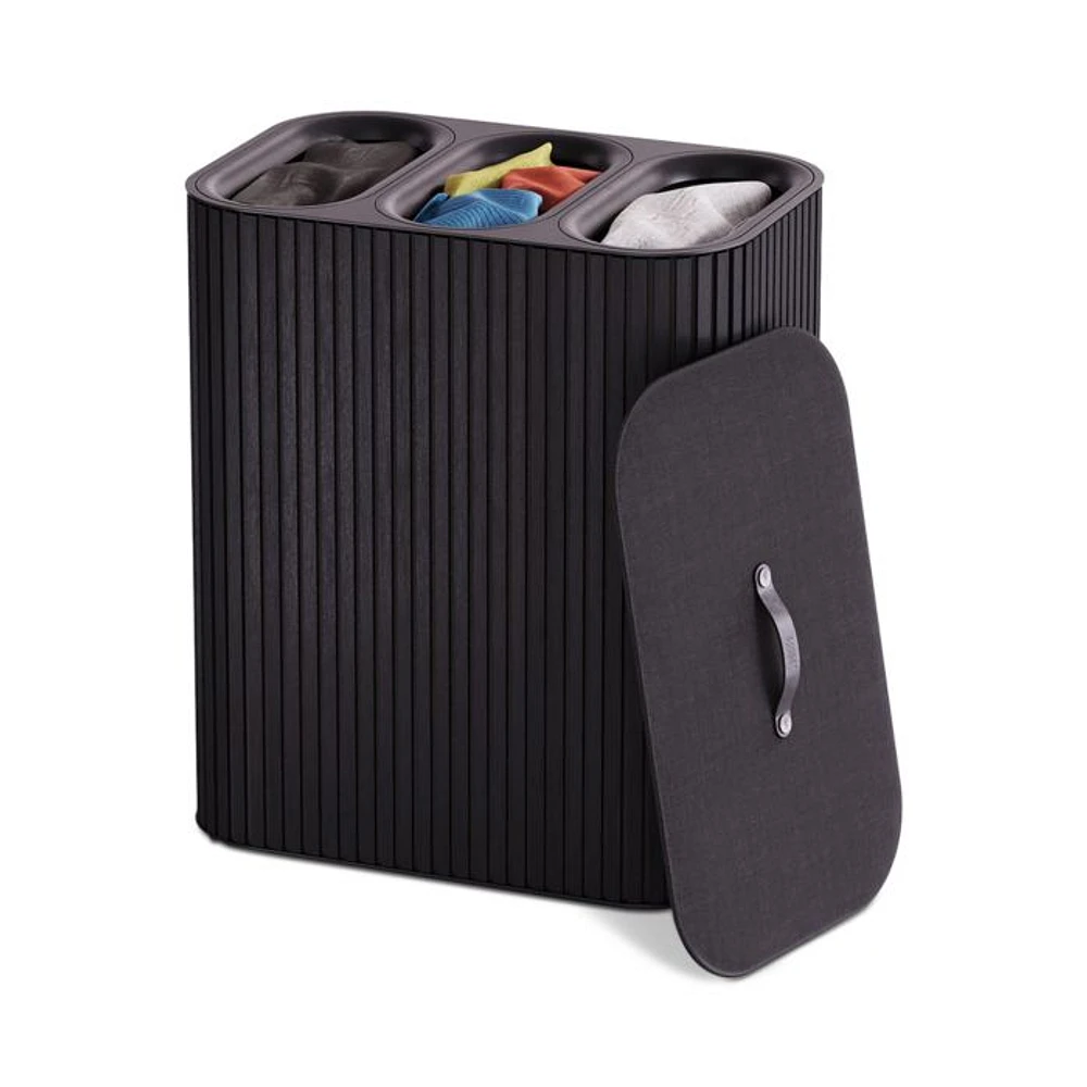 Tota Trio Luxe 90-liter Bamboo Laundry Separation Basket
