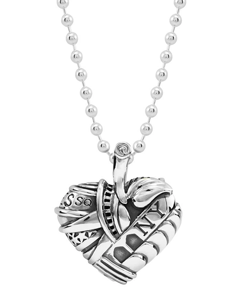 LAGOS Sterling Silver Heart of New York Necklace, 34"