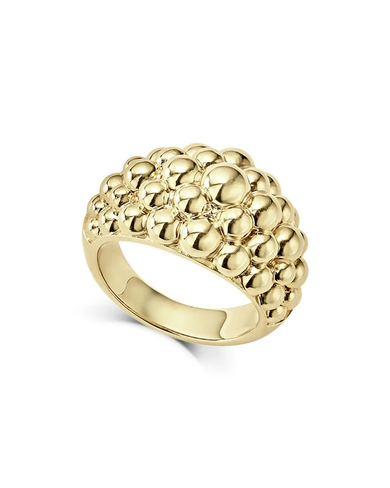 Caviar Gold Collection 18K Gold Domed Ring