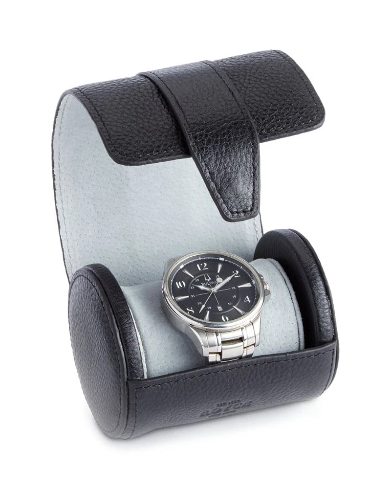 Leather Single Watch Travel Roll Case