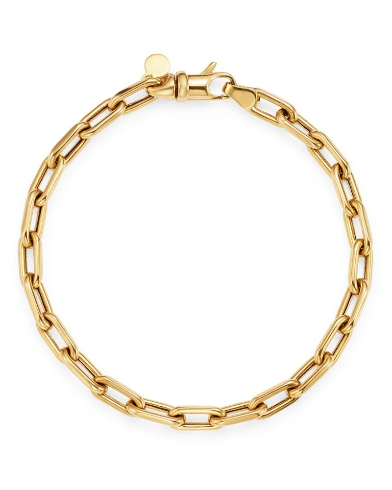 14K Yellow Gold Large Open Link Chain Bracelet