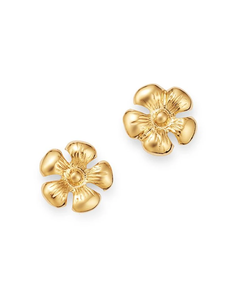 Daisy Stud Earrings in 14K Yellow Gold