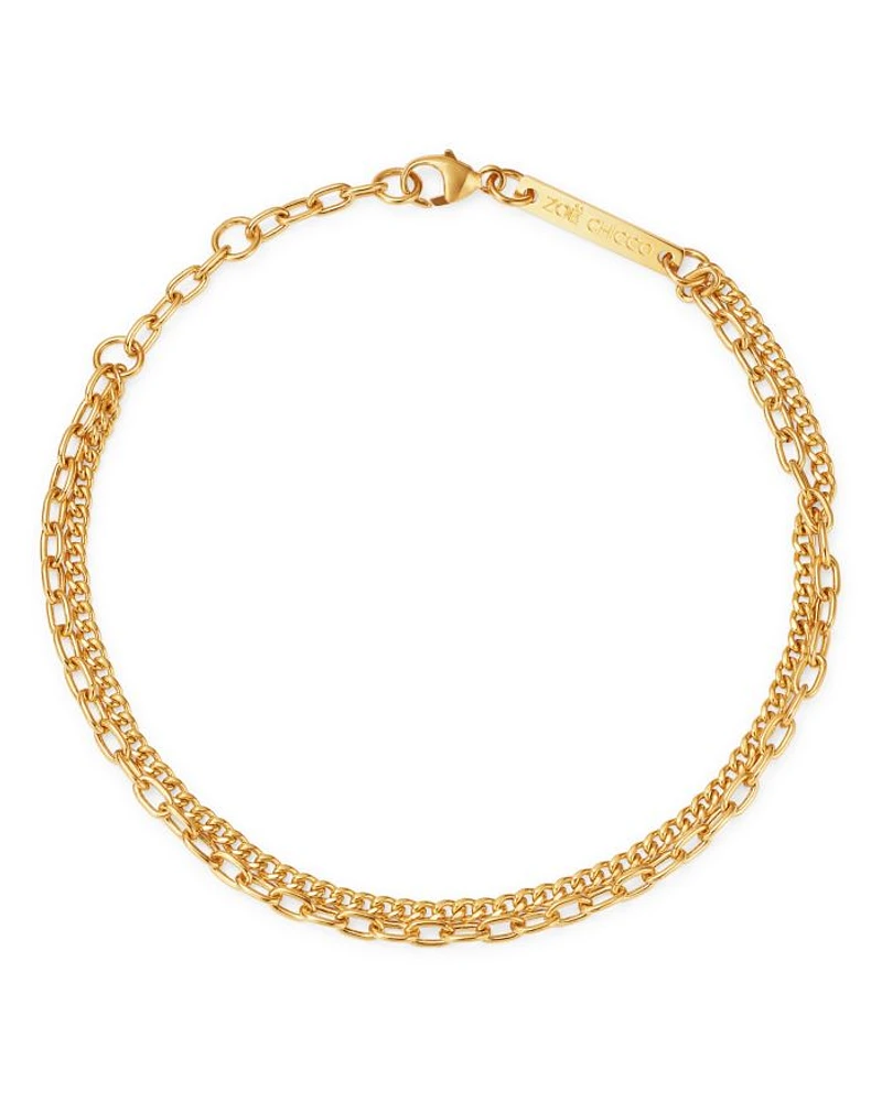 14K Yellow Gold Double-Chain Bracelet