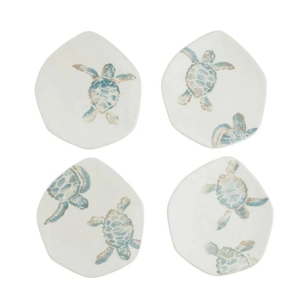 Tartaruga Assorted Salad Plates, Set of 4