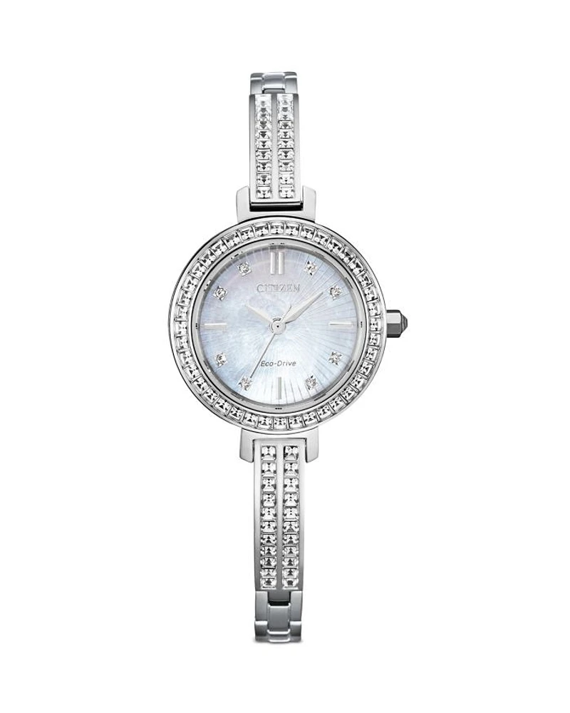 Eco Drive Silhouette Crystal Watch