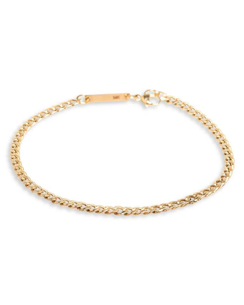 14K Yellow Gold Curb Link Bracelet