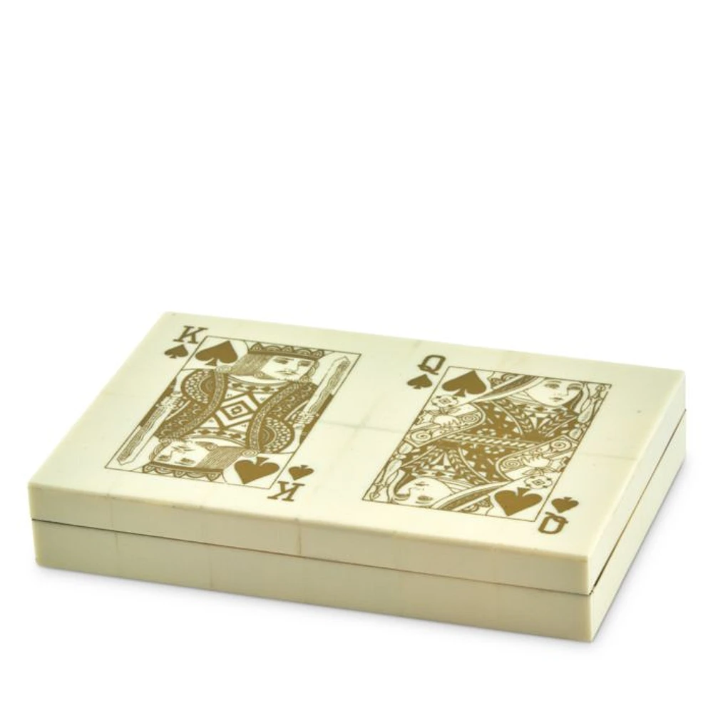 Resin & Bone Double Playing Card Box