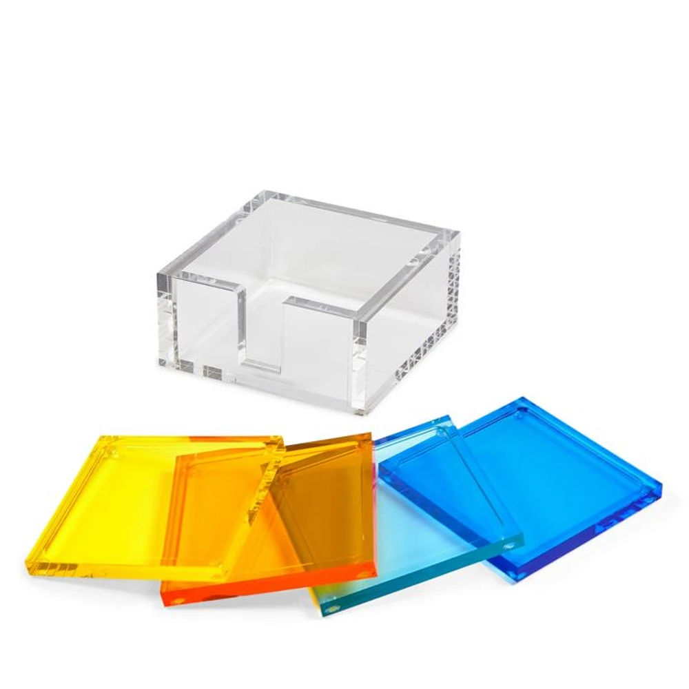 Lucite Coasters, Set of 4