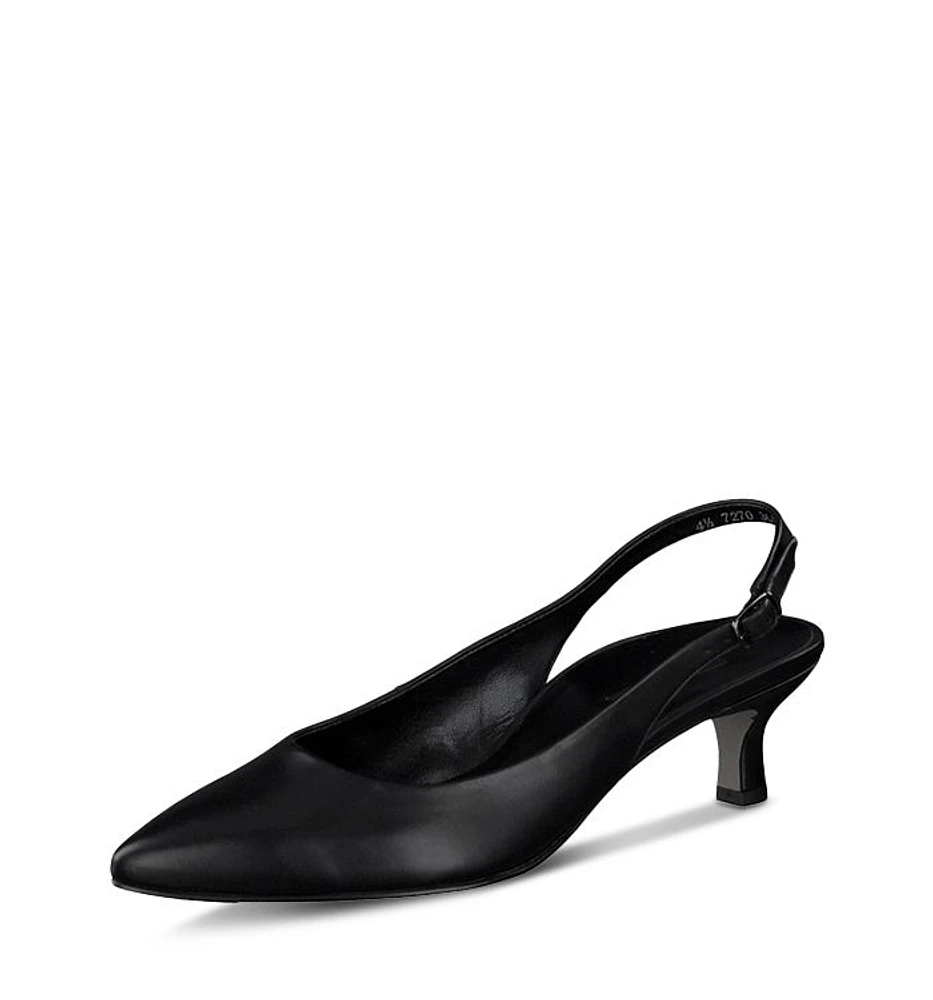Women's Rio Pointed Toe Kitten Heel Slingback Pumps