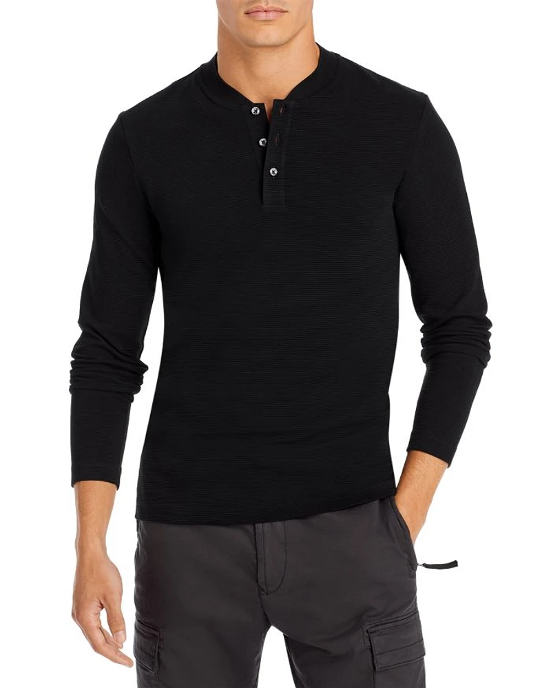 Slim Fit Ribbed Henley