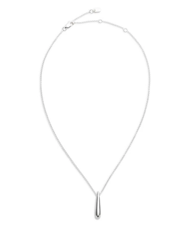Sterling Silver Teardrop Pendant Necklace, 15"-18"