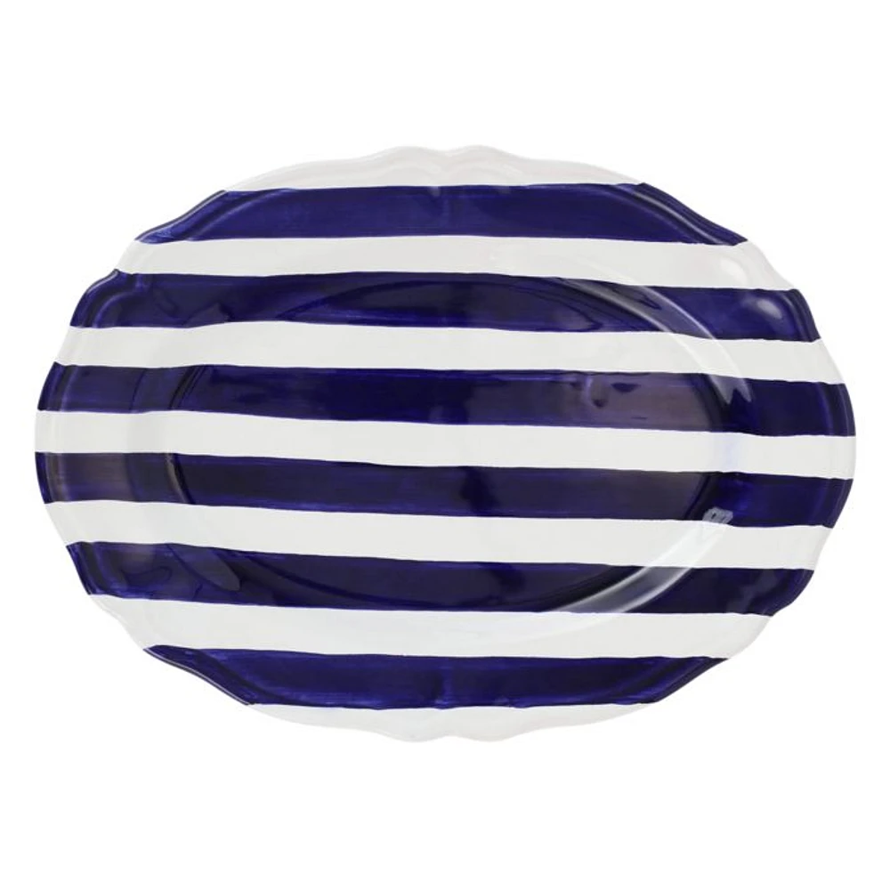 Amalfitana Stripe Oval Platter