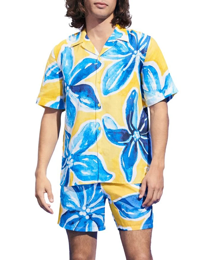 Chelly Macro Raiatea Regular Fit Button Down Camp Shirt