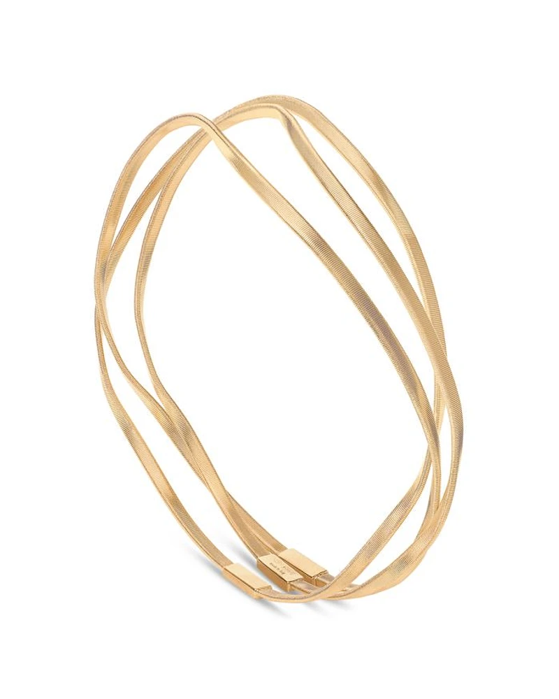 18K Yellow Gold Marrakech Three Strand Bangles