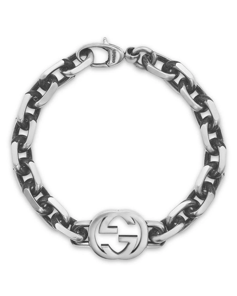 Sterling Silver Interlocking Chain Bracelet