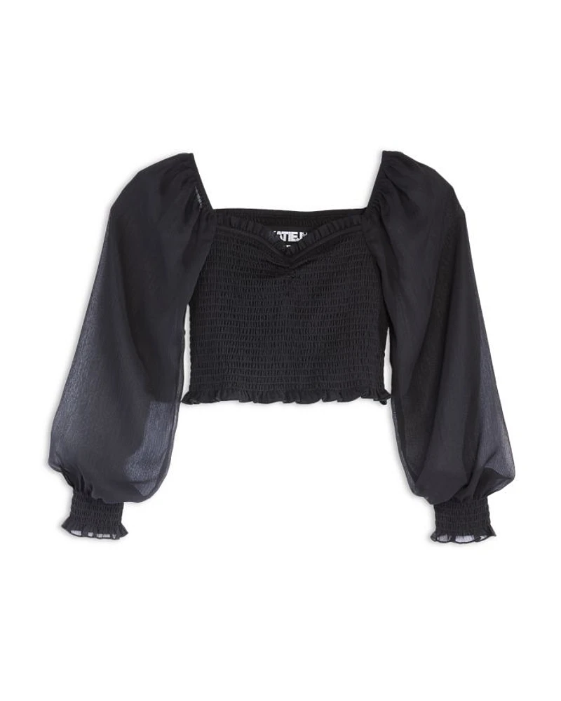 Girls' Chloe Sheer Sleeve Top - Big Kid