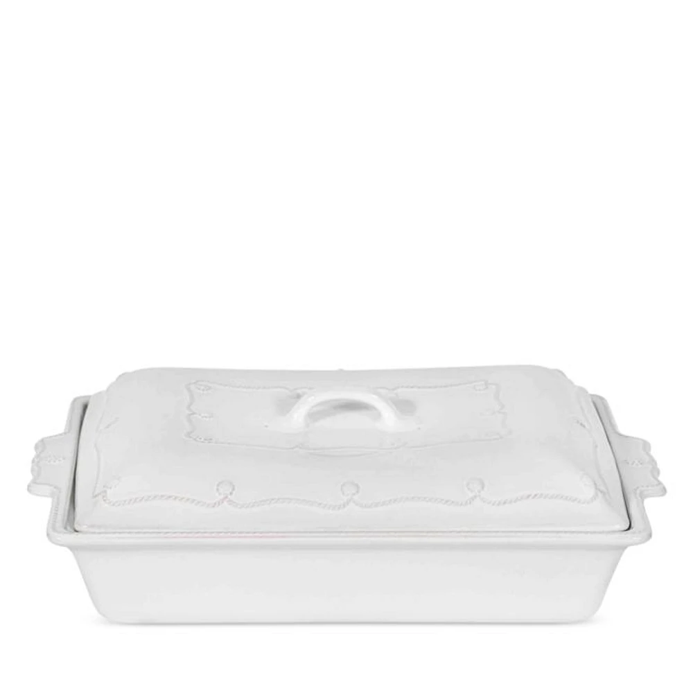 Berry & Thread Lidded Baker 13"
