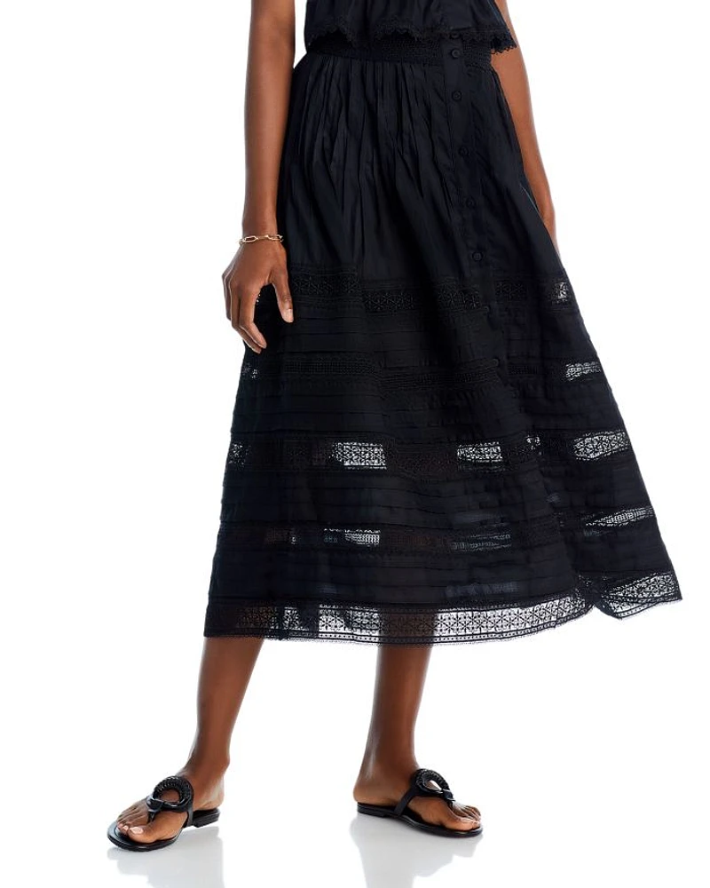 Camila Tiered Lace Midi Skirt