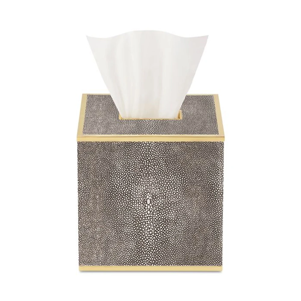 Faux Shagreen Tissue Box Cover