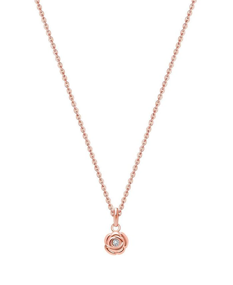 Children's 14K Gold Blushing Rose Girls' 12-14" Necklace